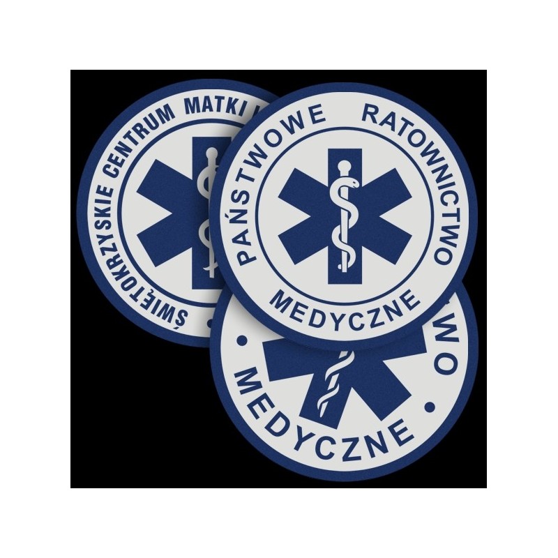 Naszywka kordurowa okrągła fi.90mm "RATOWNICTWO MEDYCZNE"
