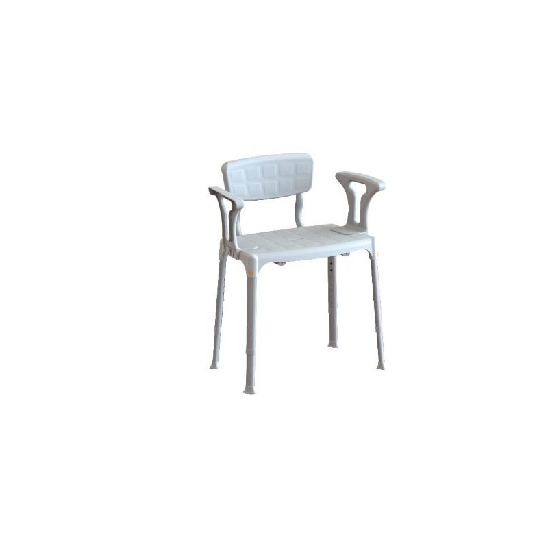 Taboret prysznicowy z oparciem i uchwytami KING-SSBA-20