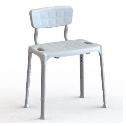 Taboret prysznicowy z oparciem i uchwytami KING-SSBA-20