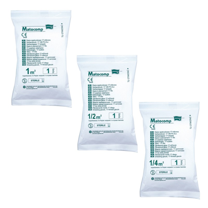 Gaza opatrunkowa niejał. 1/2m2 17N Matopat